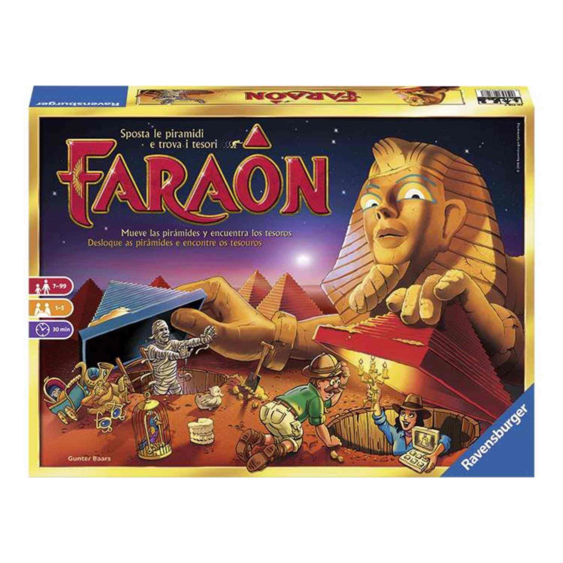 Juego de Mesa Ravensburger Faraon Viajes Aventuras Familiar Niños y Adultos