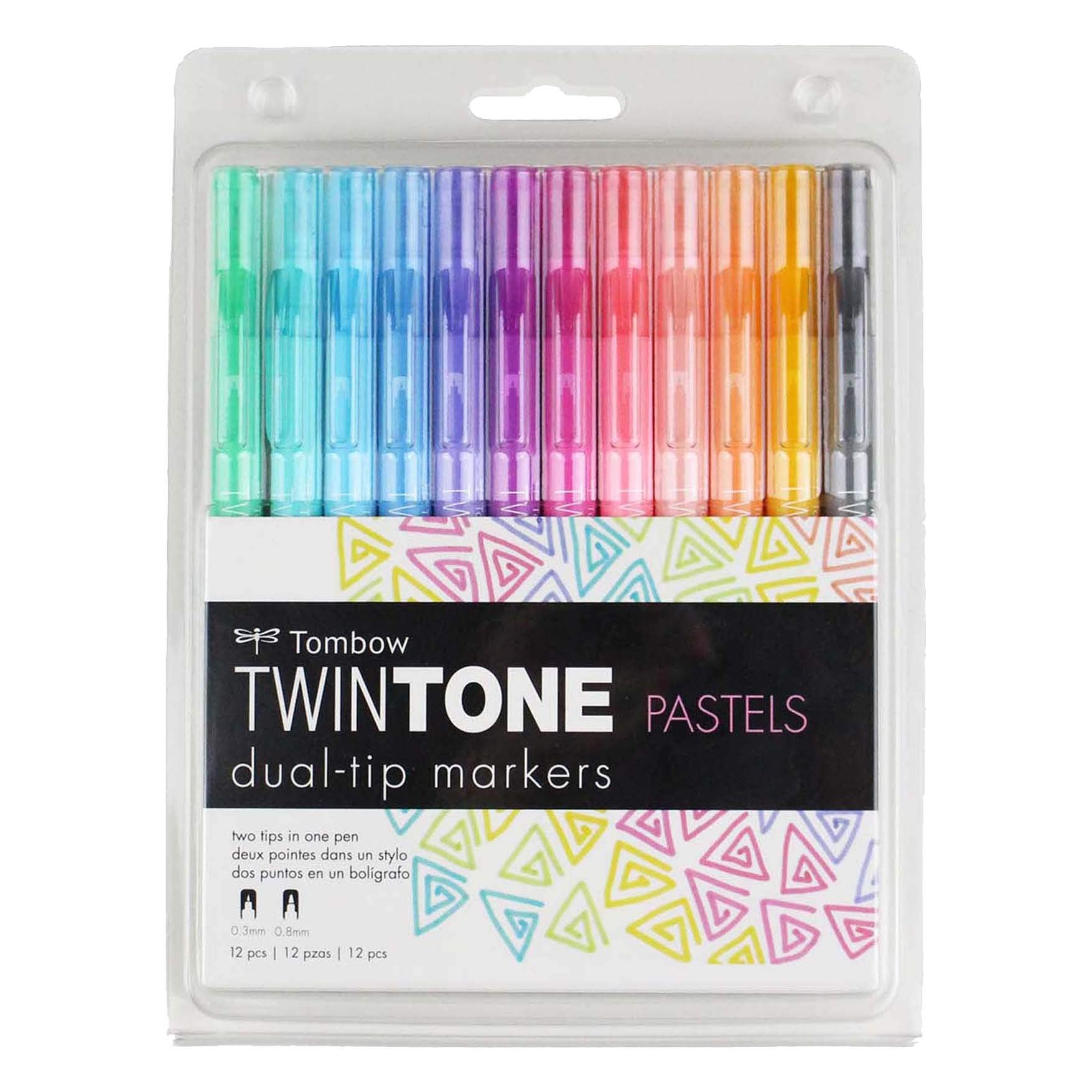 Juego de Rotuladores Tombow Bright Pastel Dual-Tip 12-Pack