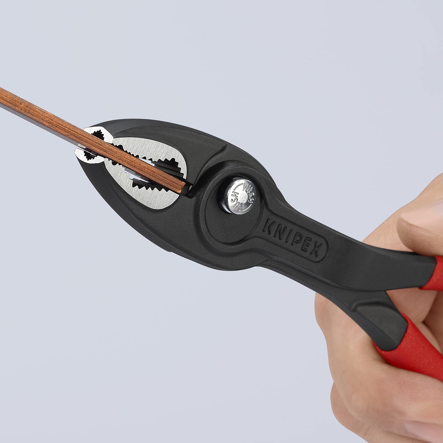 KNIPEX 82 01 200 SB Pinza de agarre frontal ajustable TwinGrip 200 mm