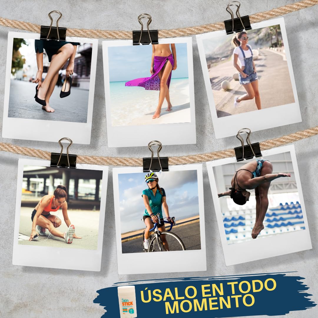 Skin Stick - Skin Roll - Protector de Rozaduras para todo el Cuerpo - Antirozaduras para Piernas, Muslos, Entrepierna, Pezones, Pies, y fricción general - Body Anti Chafe 100% Natural