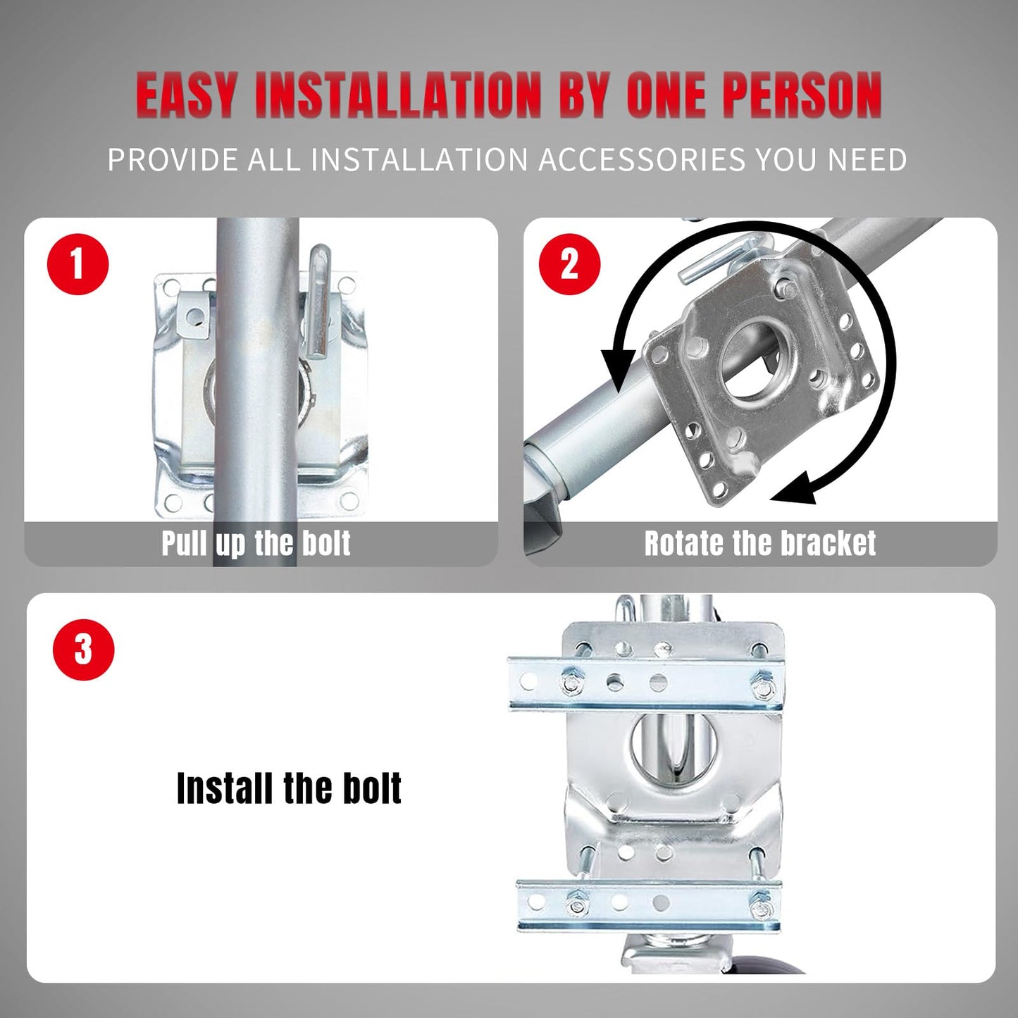 BIG RED ATR39001R-1 Torin - Gato de Remolque para Barco con Rueda única (6 Pulgadas): Gato Giratorio de 1000 Libras Capacidad