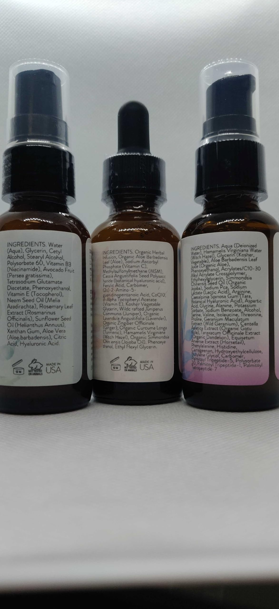 Eva Naturals - Juego de 3 sueros para el cuidado de la piel con 20% de suero de vitamina C, suero complejo de péptidos, suero de vitamina B3 de niacinamida, suero de péptidos para la cara, suero facial