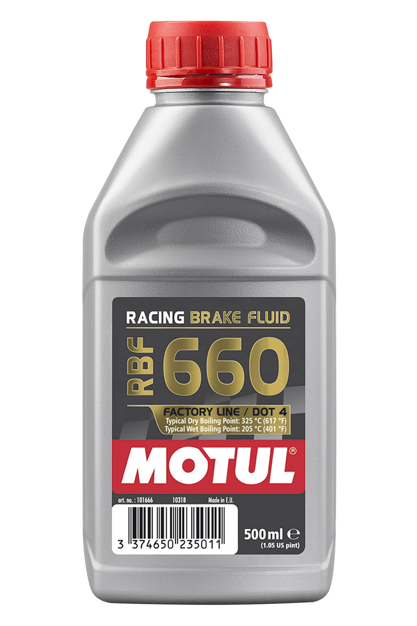Líquido de Frenos de Carreras Motul 101667 Sintético 500 ml RBF 660 Dot-4