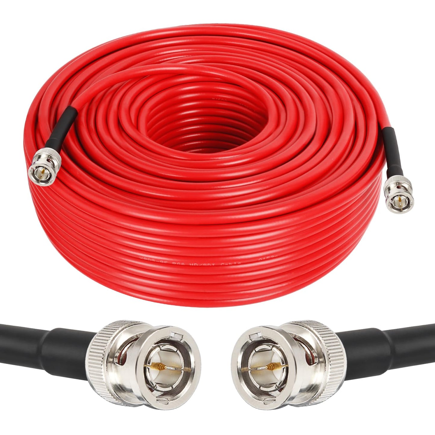 XRDS -RF Cable SDI de 200 pies, Cable de Video Digital BNC 75 Ohmios RG59 Cables Macho BNC para Cámara Monitor Grabadora SDI HD 4K 1080P 3G/6G