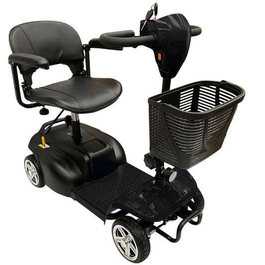 INFINITY | Silla Ruedas Eléctrica Plegable y Recargable Scooter para Adulto Discapacitado, con Batería de Larga Duración (NEGRO)