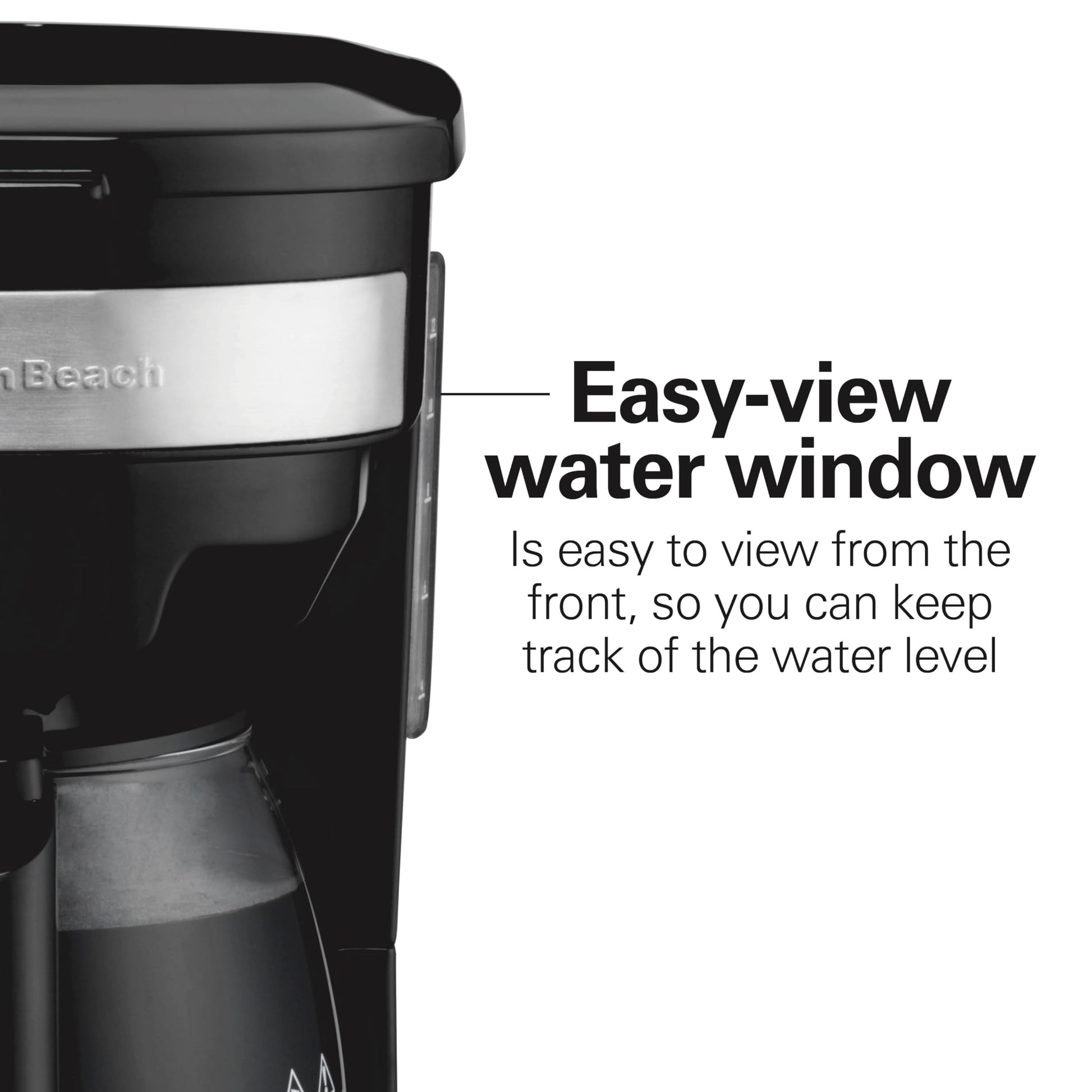 Hamilton Beach Cafetera para 12 Tazas, Programable, 3 Opciones de Preparación, Jarra de Vidrio, Negra (46299)