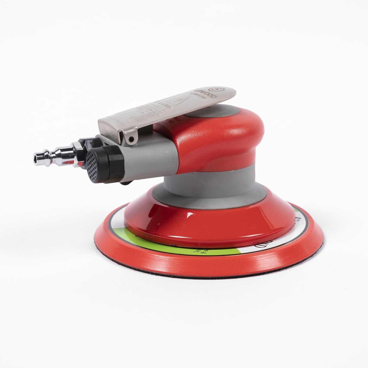 Lijadora orbital aleatoria neumática de 6 pulgadas Lijadora de palma ligera de 3/16 pulgadas (5 mm) de diámetro, órbita de 12000 RPM con 15 piezas extra de papel de lija