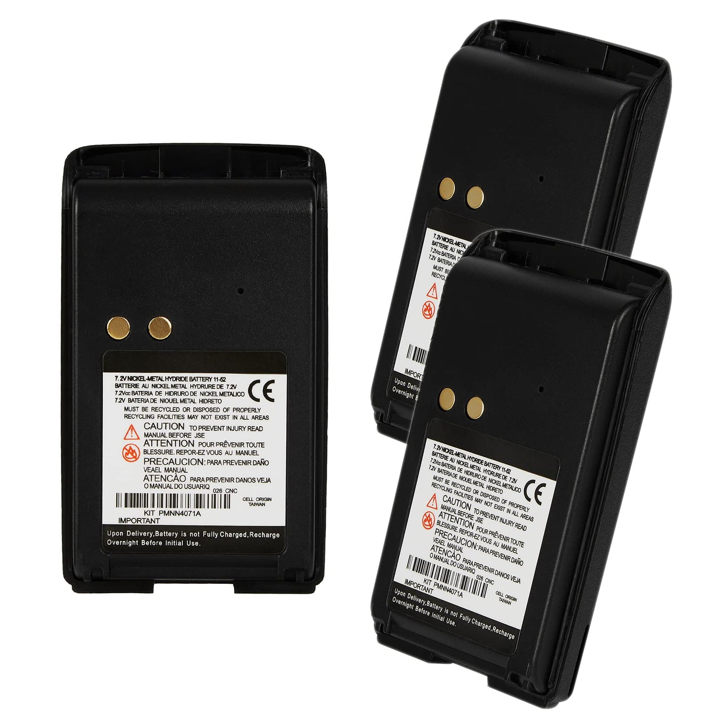 AWEDAS Paquete de 3 pilas BPR40 de 7.2 V con 6 clips para cinturón (actualizado) para Motorola Radio Mag One BPR40 BC130 A6 A8 PMNN4071 PMNN4075 PMNN4075AR PMNN4071A PMNN4071AR PMNN4071AC MAC Batería