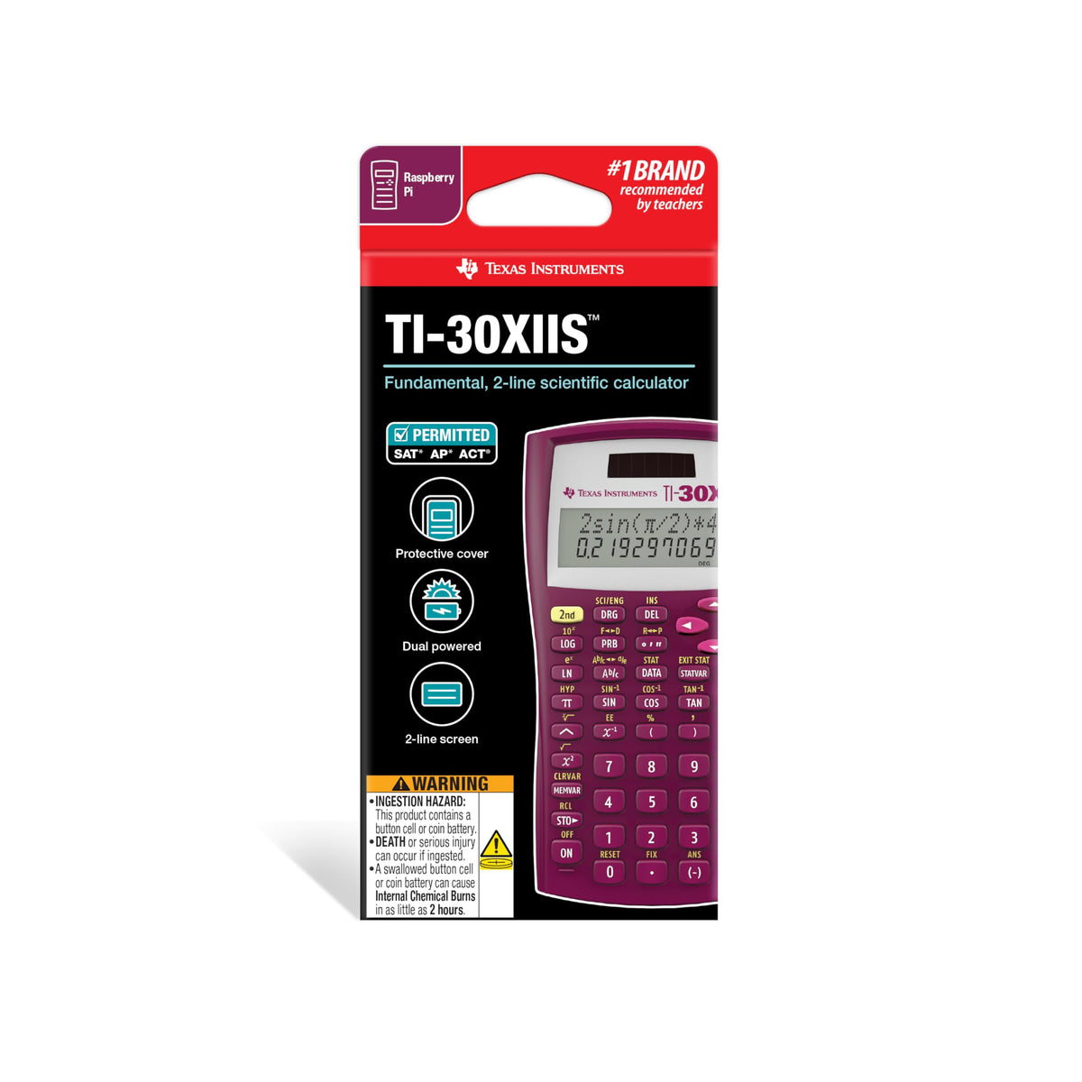 Calculadora Científica Texas Instruments TI-30 X IIS Raspberry 2 Líneas
