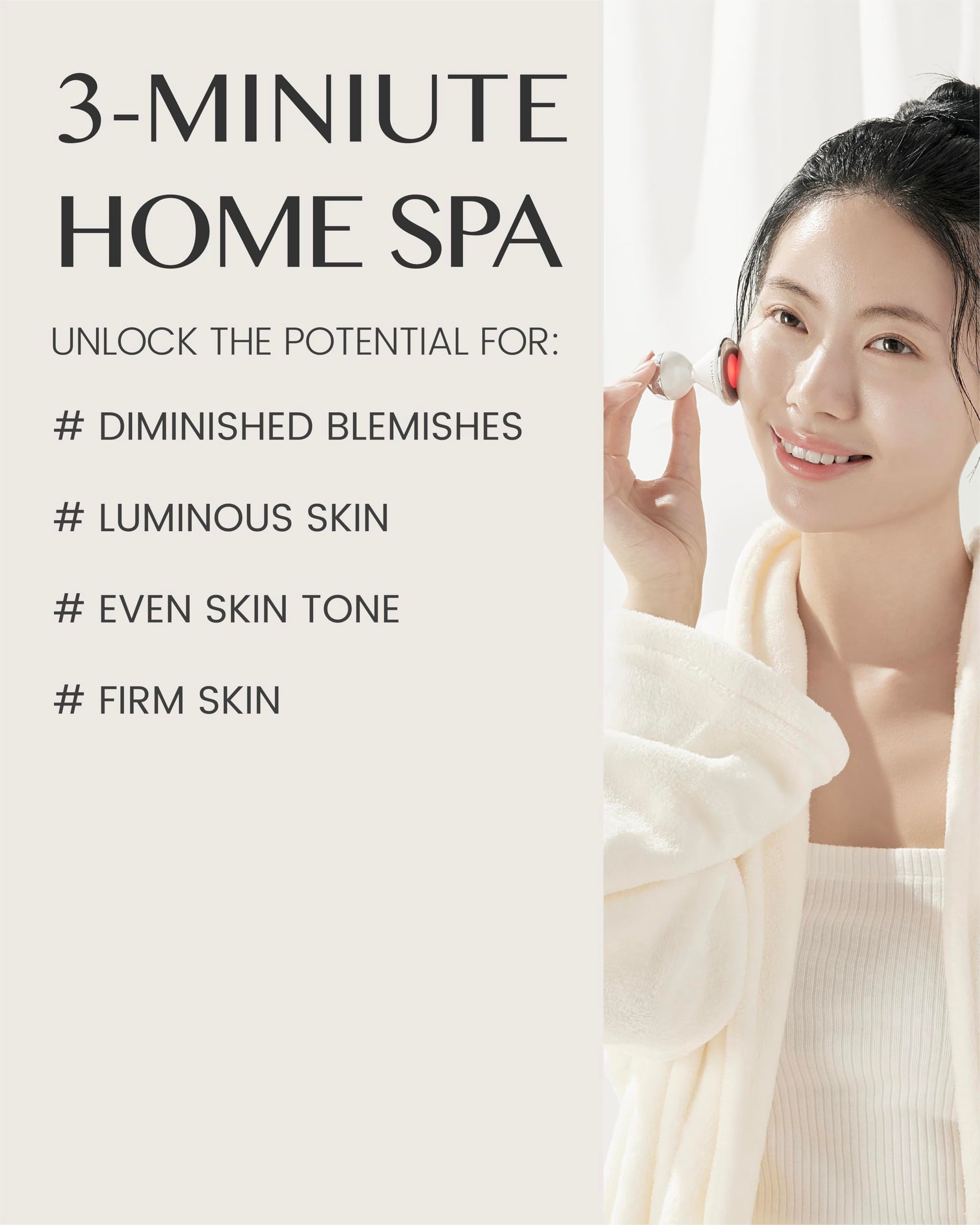 DOMINAS GALVANIC RED LED BOOSTER - Facial Toning Device for Deep Absorption, Premium Korean Skincare. Enhance Skin Elasticity & Texture, Pair with Serums & Sheet Masks.