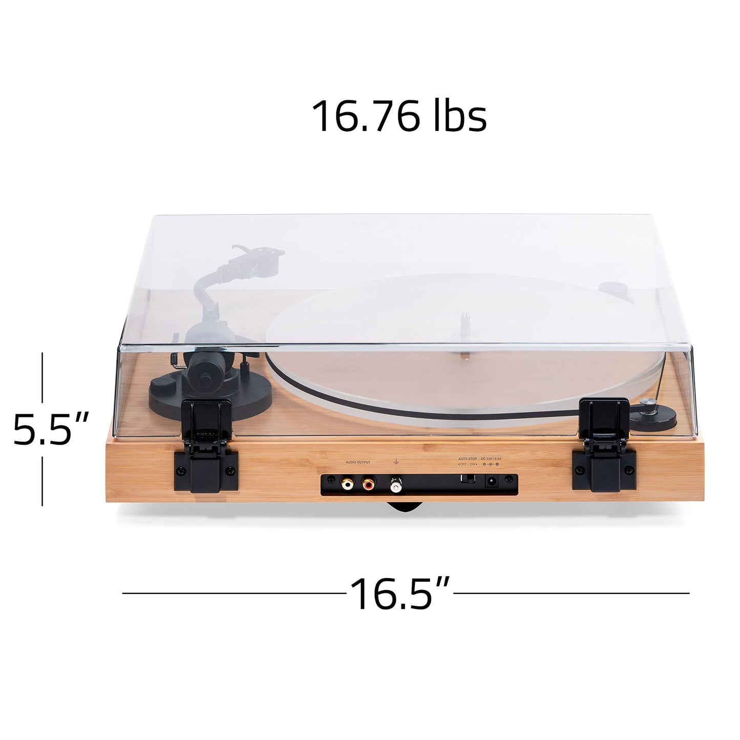 Fluance RT85N Tocadiscos Reproductor de Vinilo de Referencia de Alta Fidelidad con Cartucho Nagaoka MP-110, Plato de Acrílico, Control de Velocidad, Motor de Alta Masa, Base de Madera MDF, Pies de