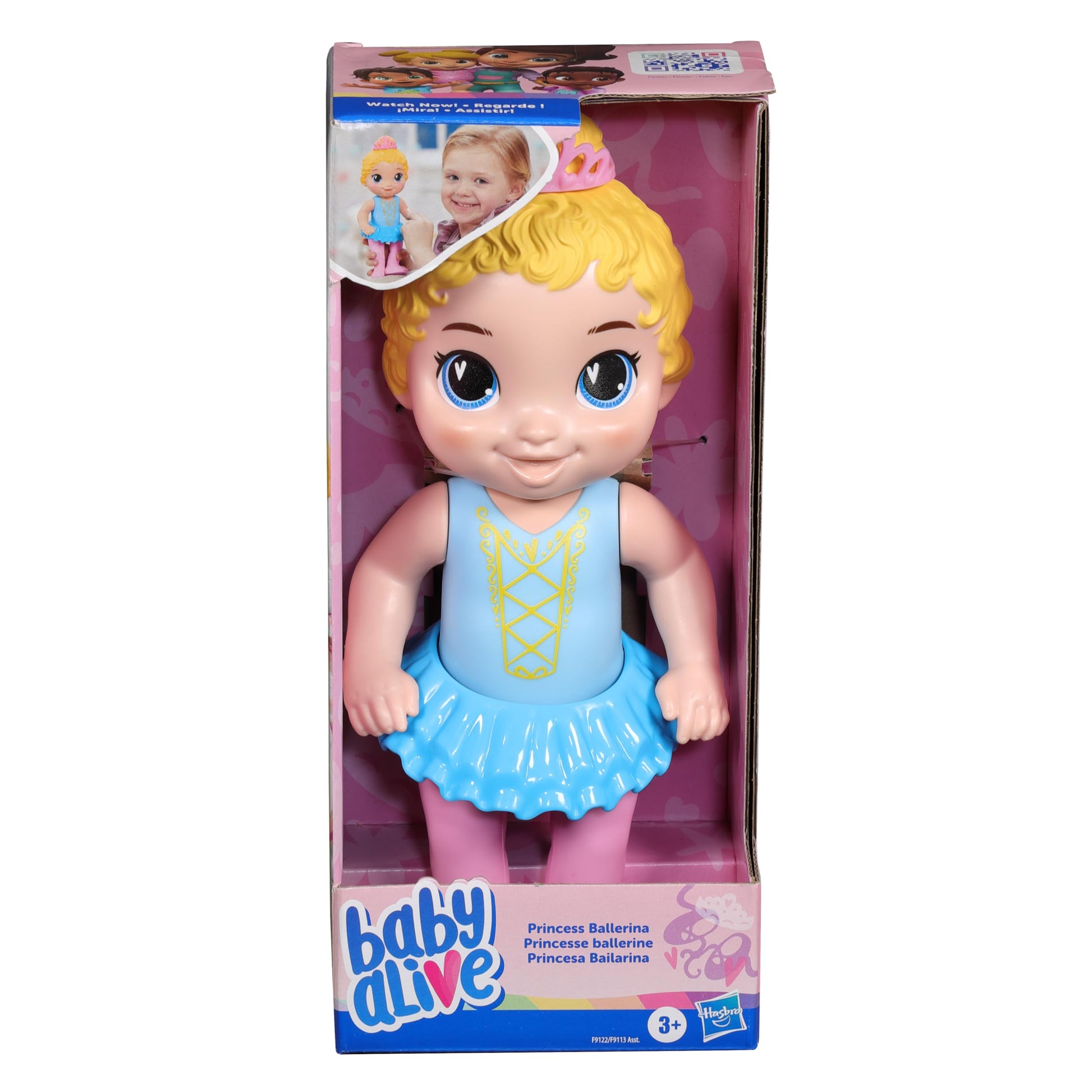 Baby Alive, Princesa Bailarina, Muñeca bebé de Pelo Rubio, Juguete para niños y niñas, Ideal para Regalo de cumpleaños, 26 centímetros, +3 años