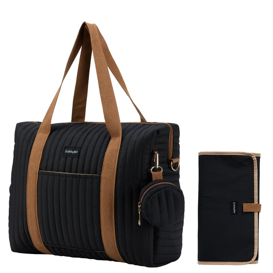 Juego de Bolsas de Pañales con Cambiador GOBABYMART Negro Mediano