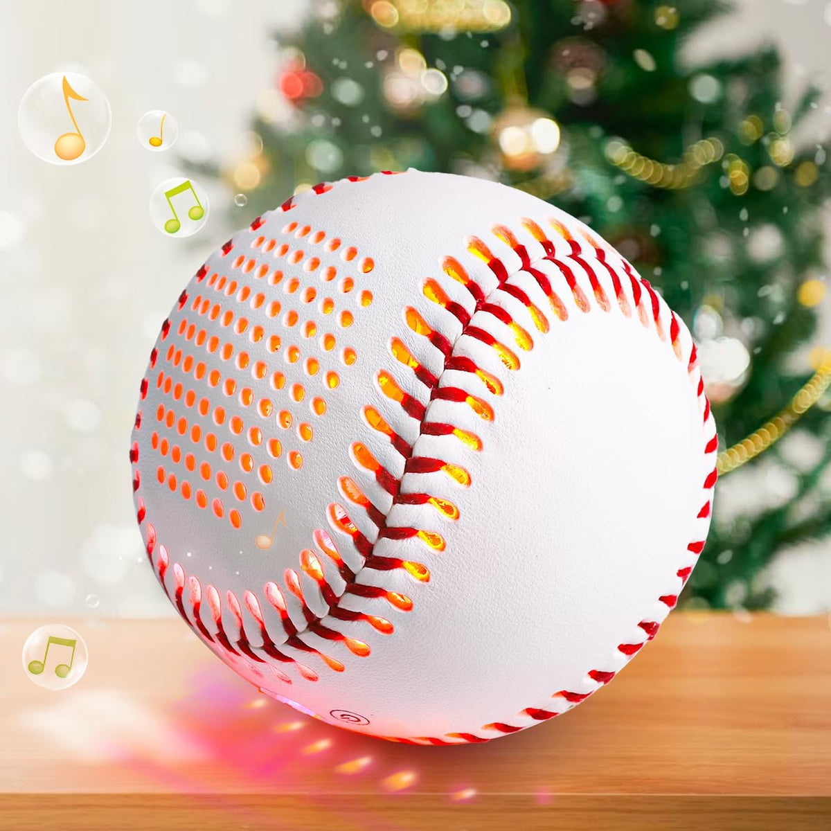 Altavoz Bluetooth Jiobolion Béisbol Brillante en la Oscuridad