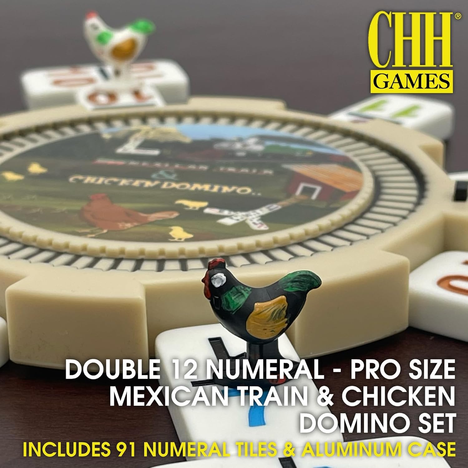 Dominoes CHH Aluminio Juego de Doble 12 Puntos