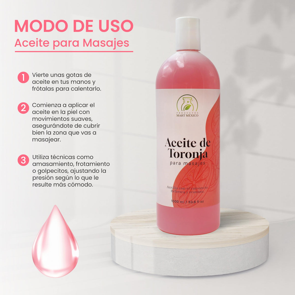 Aceite De Toronja Para Masajes Relajante 1 Litro Productos Mart Mexico