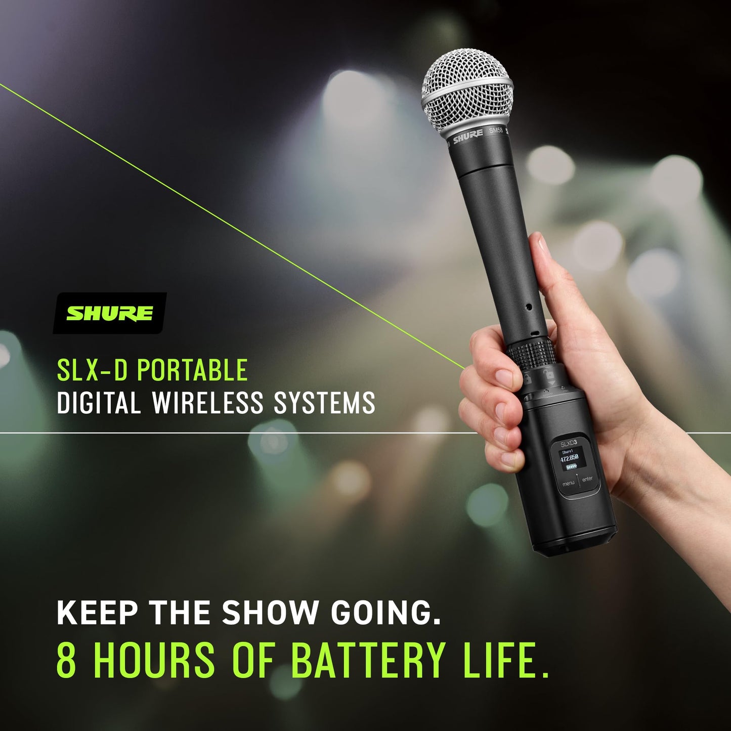Sistema Inalámbrico Shure Banda G58 con Micrófono Lavalier WL 185 de Mochila