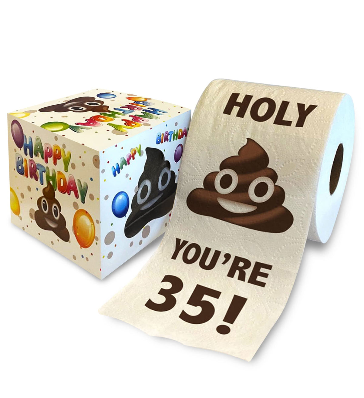 Papel Higiénico TP Holy Poop Estampado para Cumpleaños 35 Hombres Mujeres 500 Hojas