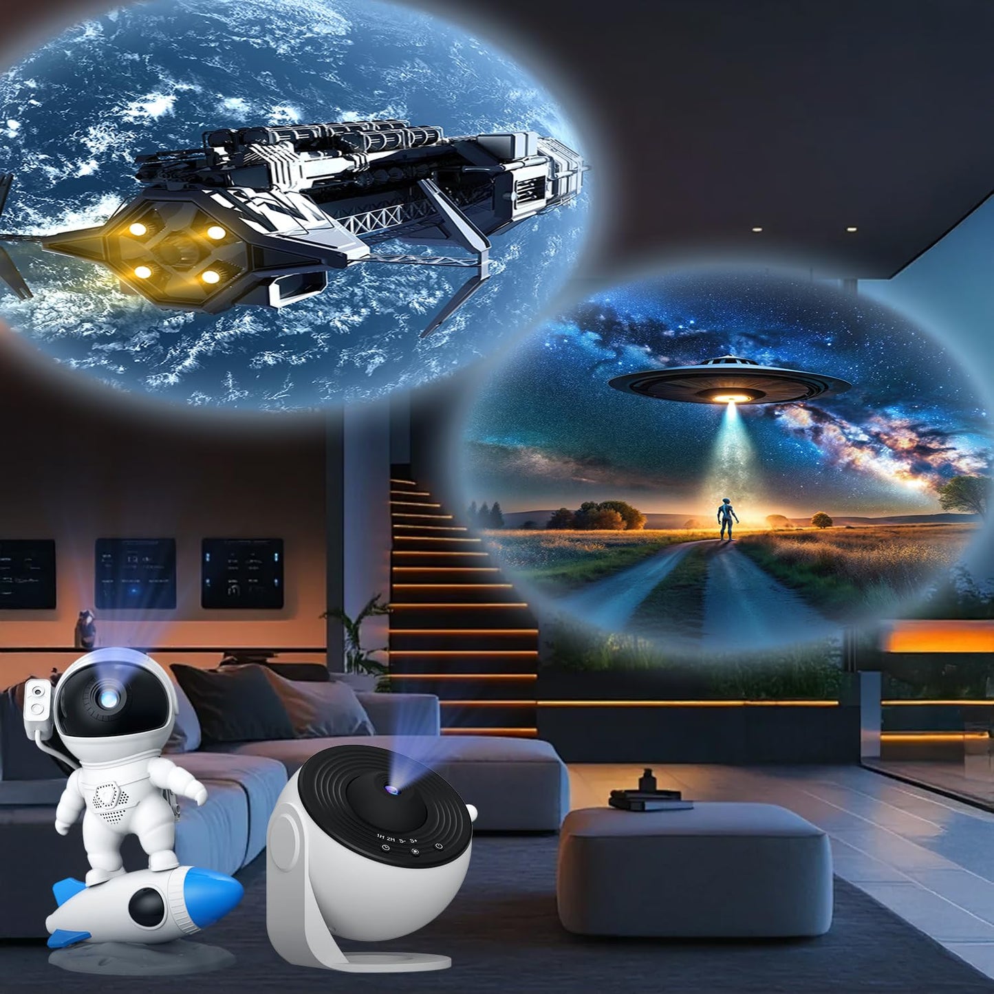 Rusoso Ultra - Disco de proyector para galaxia, 4K reemplazable, 6 discos HD Galaxy y proyector de luz nocturna, lámpara de cielo estrellado (dispositivo no incluido) (diapositiva de proyector HD -1)