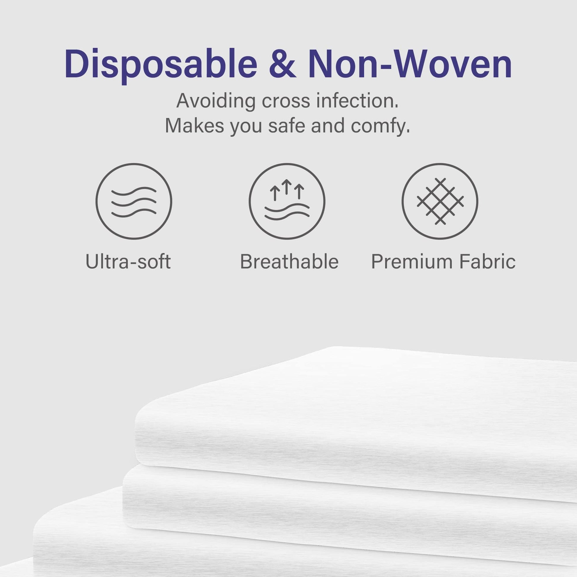 Juego de Sábanas Desechables de Viaje UNIFREE Blanco para Hotel