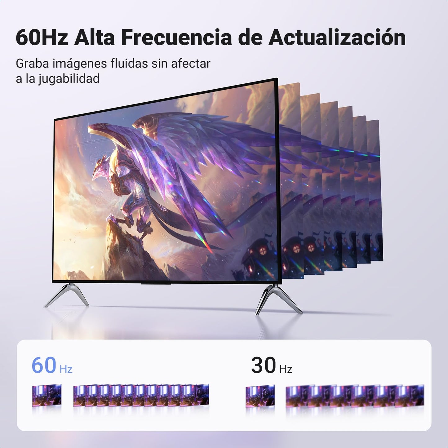 UGREEN Capturadora de Video HDMI to USB-A/USB-C 4K, Full HD 1080P 60FPS 480Mbps Tarjeta de Captura, USB 2.0 Grabación de Audio para Juegos, Transmisión, Enseñanza