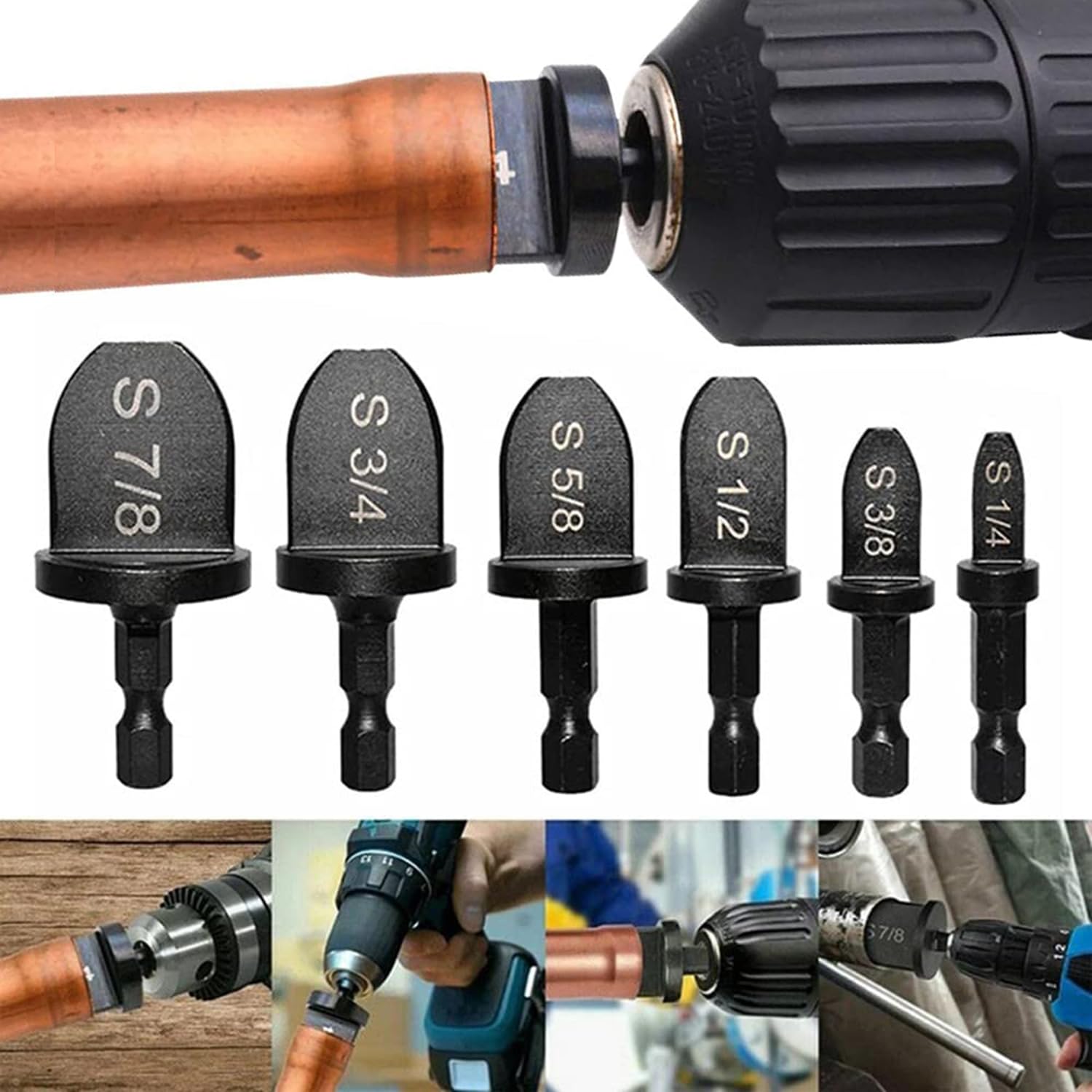 Juego de Brocas XINYUICEAN Aluminio y Cobre Expansor de Tubo para Aire Acondicionado