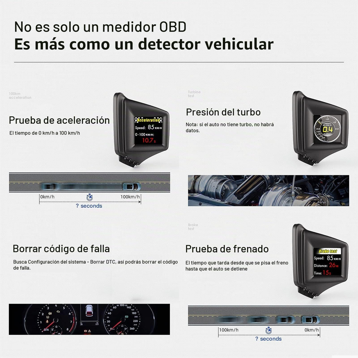 Head Up Display Car HUD P8 OBDII y Sistema Dual GPS Instalación en Pilar A