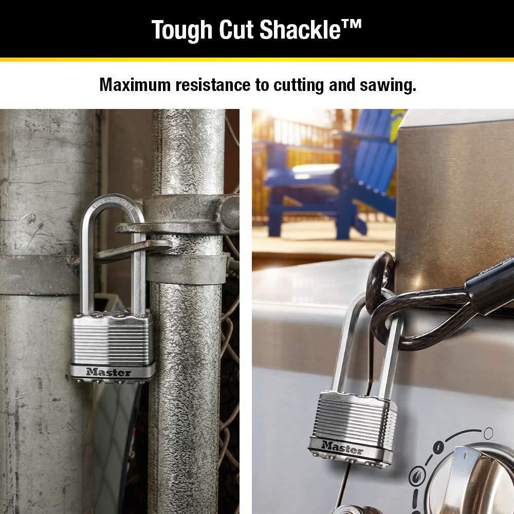 Candado Master Lock Magnum Acero Laminado 2 Pulgadas Wide Paquete de 4 Llaves Iguales
