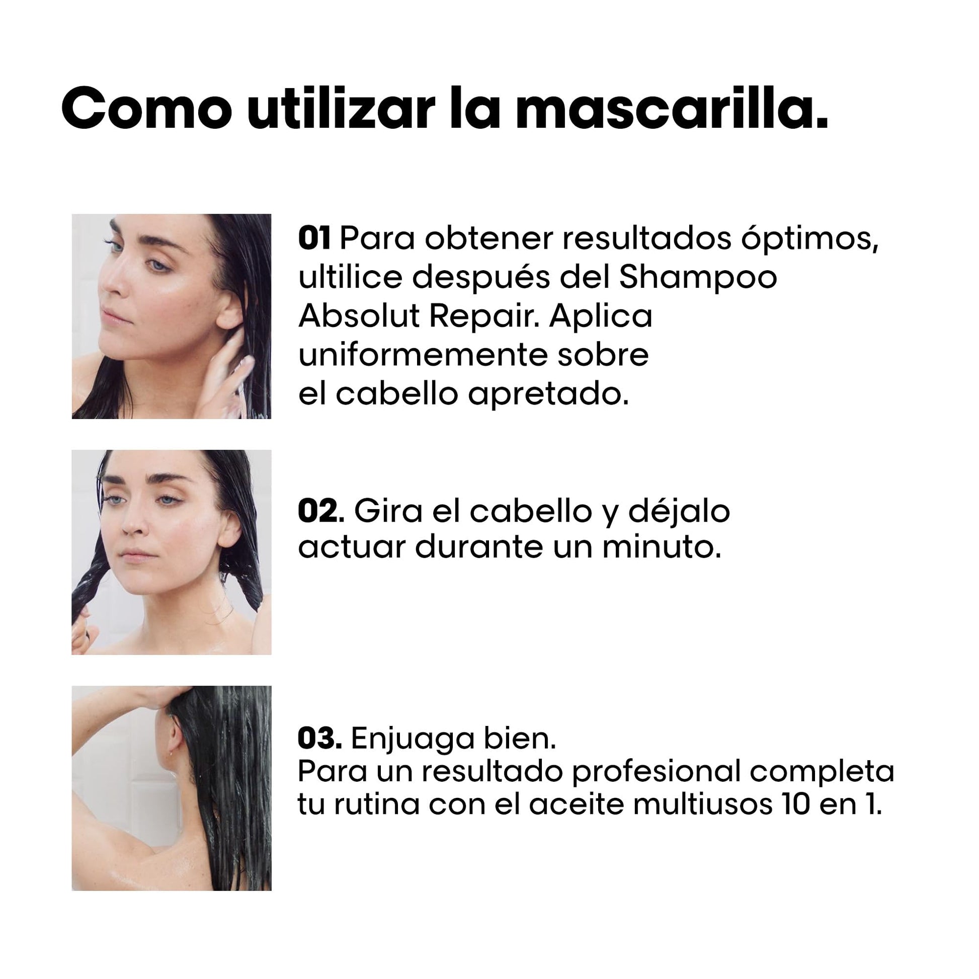 L'Oreal Professionnel Absolut Repair Golden Mask | Mascarilla dorada reparadora | Repara el daño y proporciona brillo al cabello | Con tecnología de quinoa dorada y proteínas | Para cabello grueso y dañado | 250ml