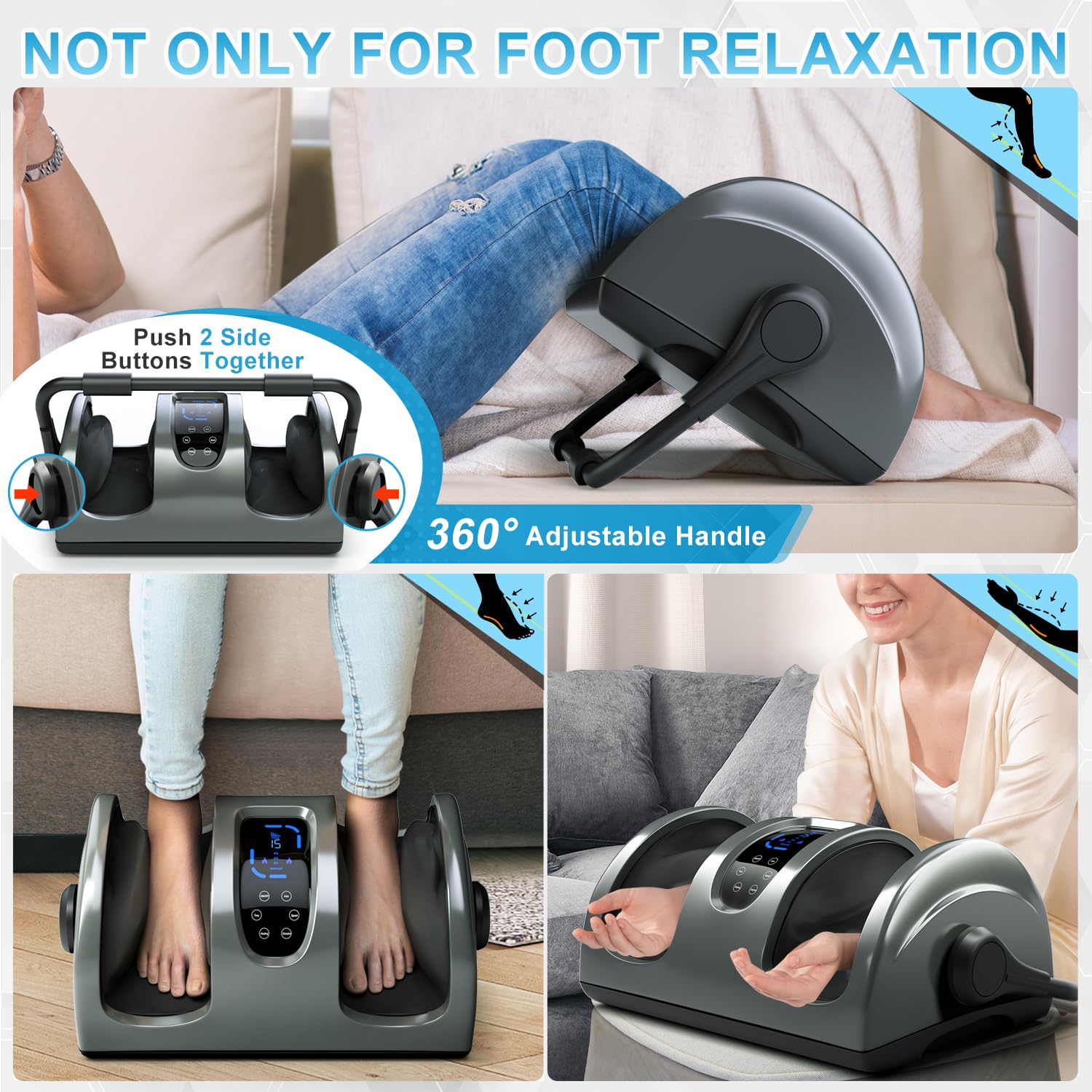 Masajeador de Pies TISSCARE Calor Amasado para Fascitis Plantar y Dolor Crónico