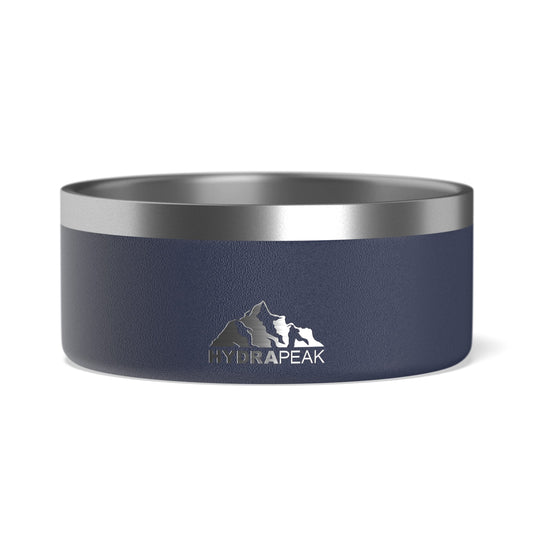 Hydrapeak Cuenco para perro, cuencos antideslizantes de acero inoxidable para agua o comida (4 tazas, azul marino)