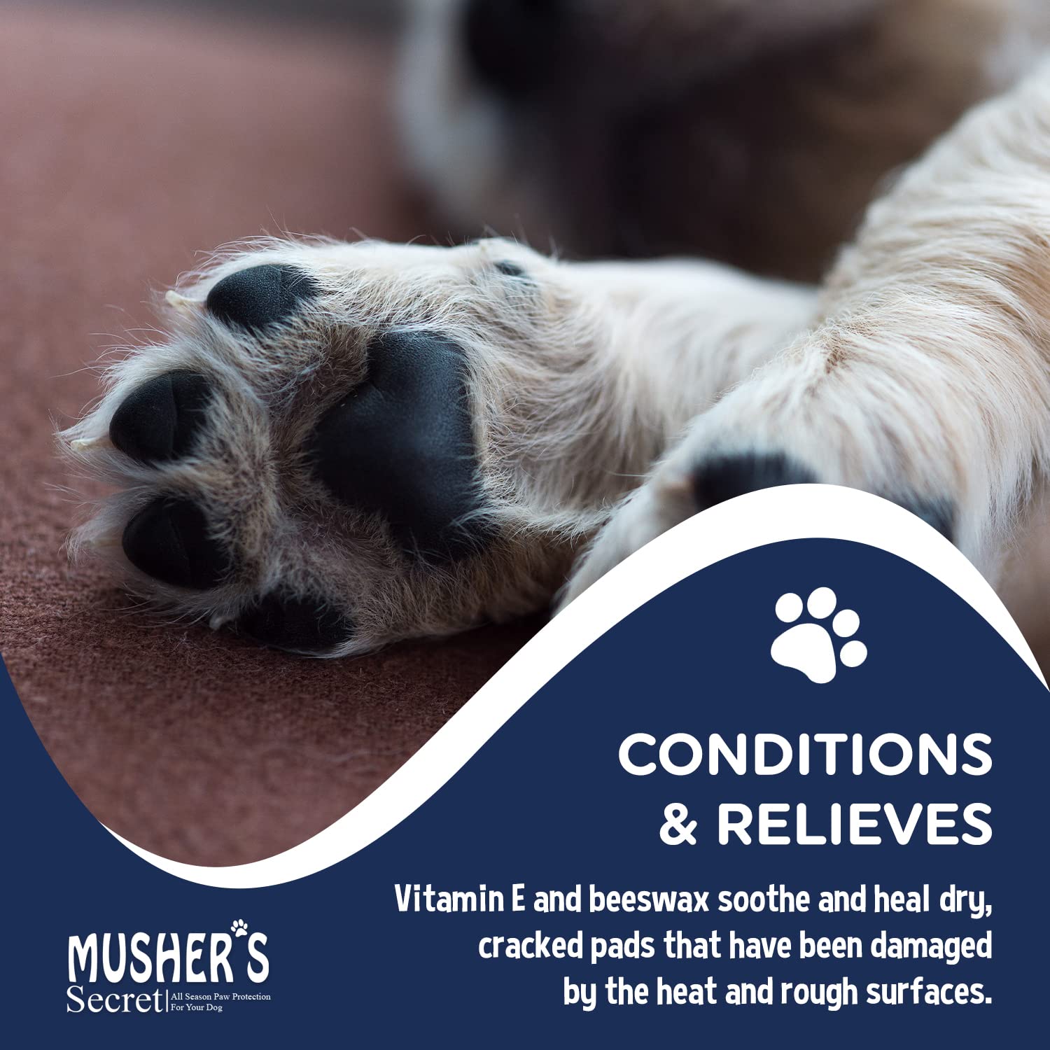 Musher's Secret Pet Paw Protection Wax, 60-Gram