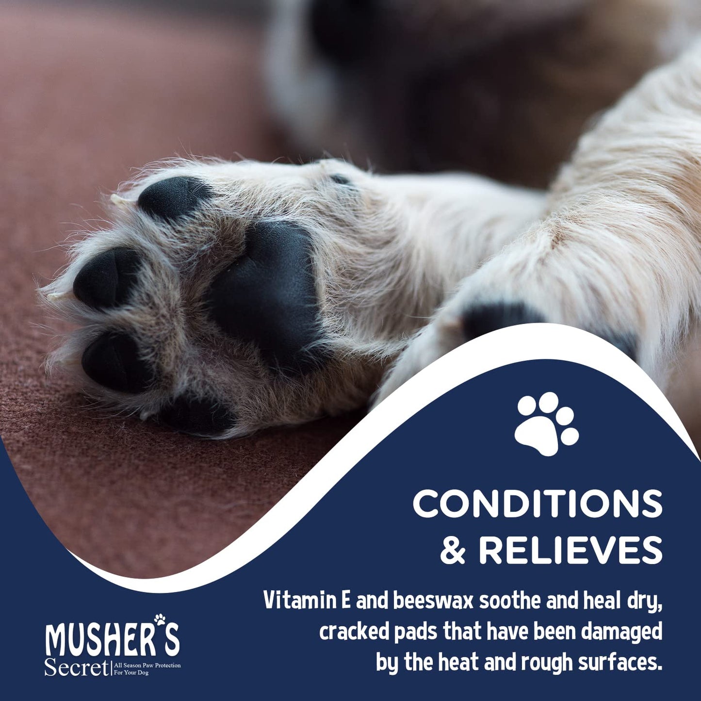 Musher's Secret Pet Paw Protection Wax, 1-Pound