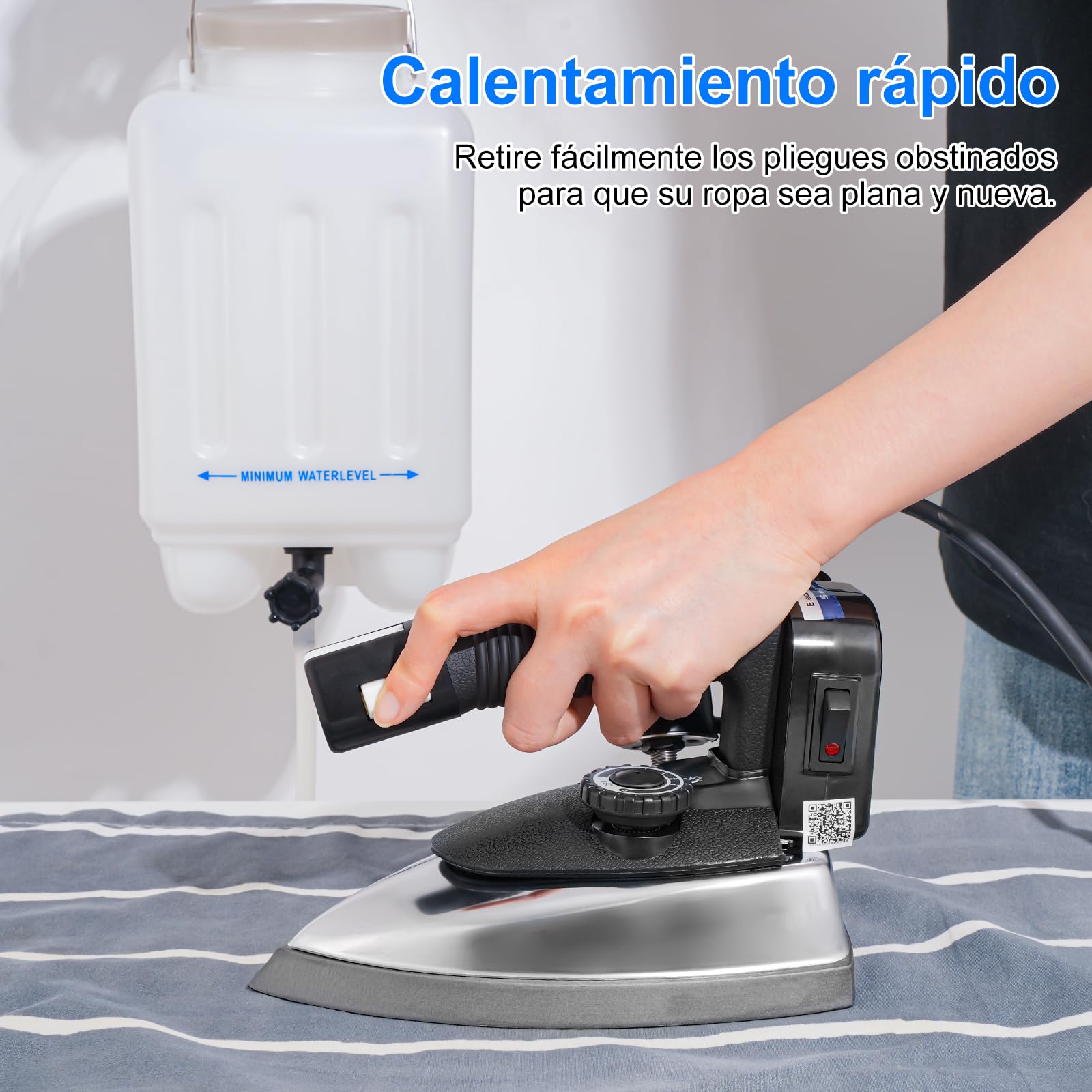 botella Plancha de vapor Gravity Feed Plancha de vapor con suelaantiadherente laminado placa