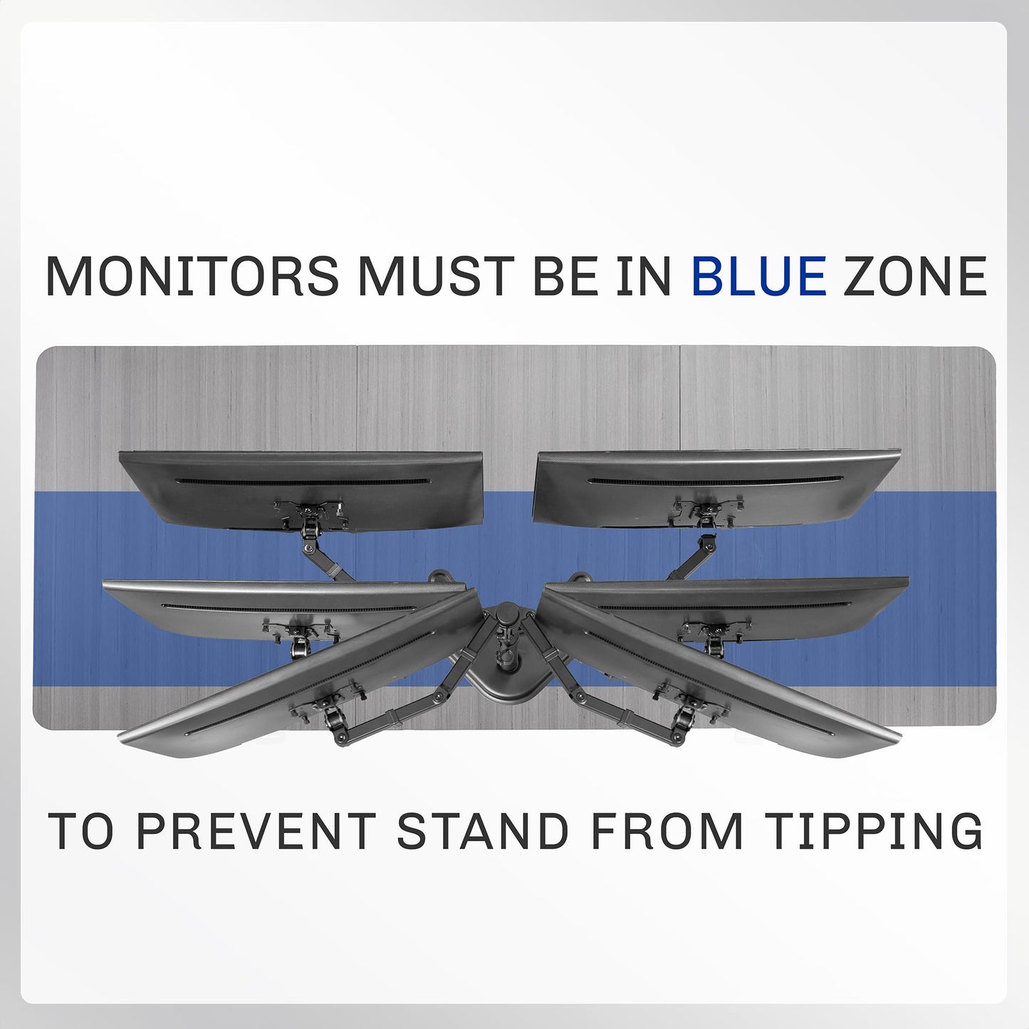 Soporte para Monitor LCD Doble VIVO Negro de Alta Resistencia con Brazos Ajustables para 2 Pantallas hasta 27 Pulgadas