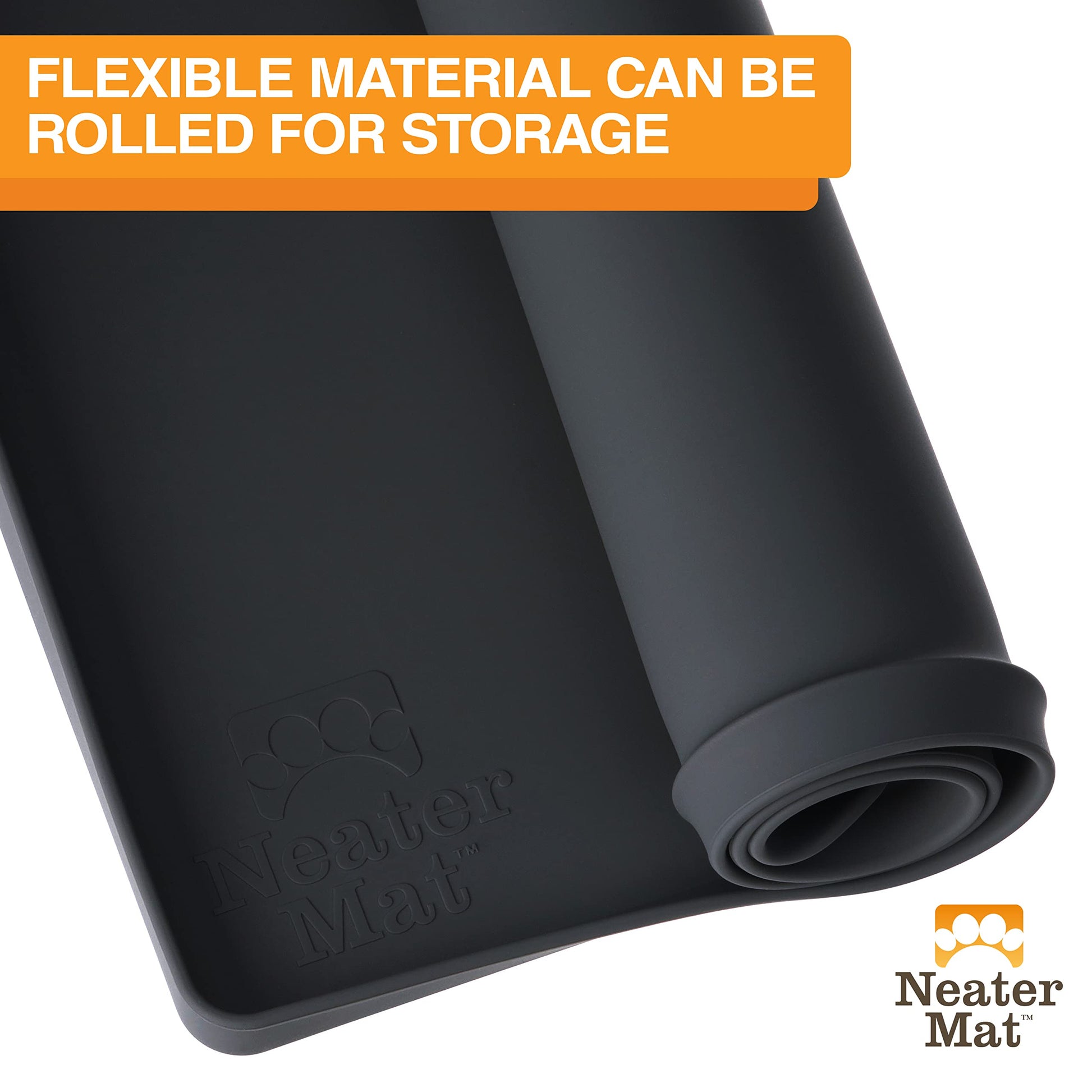 Tapete de Silicona Impermeable Neater Pet Brands Negro Medianoche para Cuencos de Mascotas