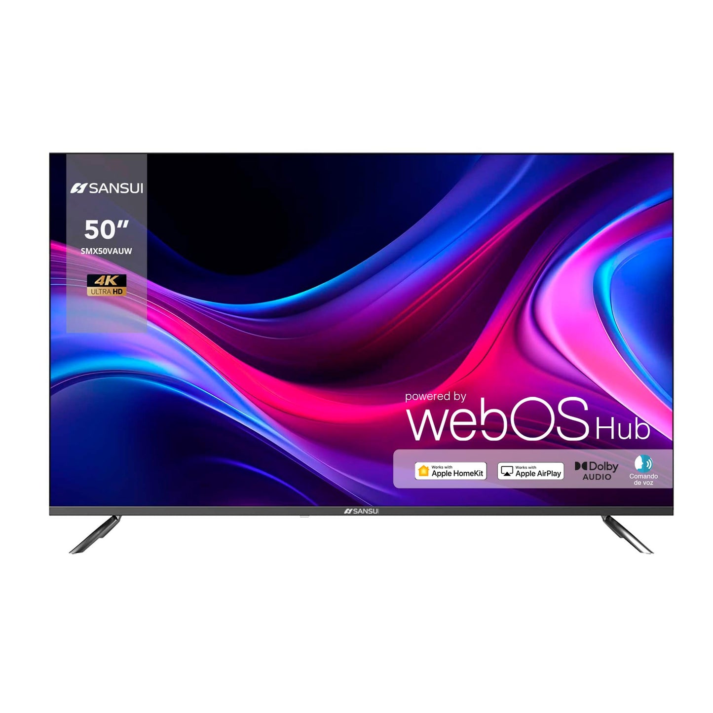 SANSUI SMX50VAUW TV 50" Ultra HD 4K Smart TV Dolby Vision, HDR10, Magic Remote, WiFi Sistema Operativo WebOS Series 2024, Control de Voz, Compatible con Alexa y Apple Air Play (50" UHD 4K)