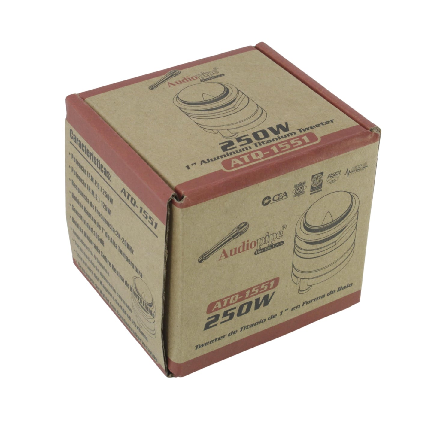 Audiopipe ATQ1550 Audiopipe 1" aluminum titanium tweeter 200W Max 4Ohm Sold each