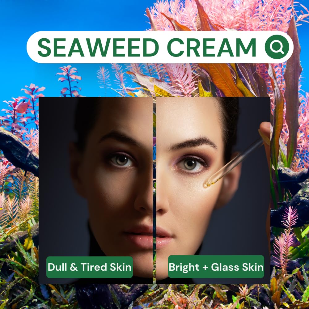 Crema Hidratante de Algas Marinas con Colágeno y Aceites Hidratantes | Crema hidratante antiinflamatoria | Mejora la microcirculación de la piel | Hidratante Oil Control con algas