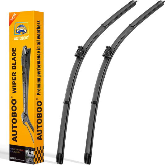 AUTOBOO - Juego de hojas de repuesto de limpiaparabrisas de 22 pulgadas + 22 pulgadas, calidad original de fábrica (paquete de 2)