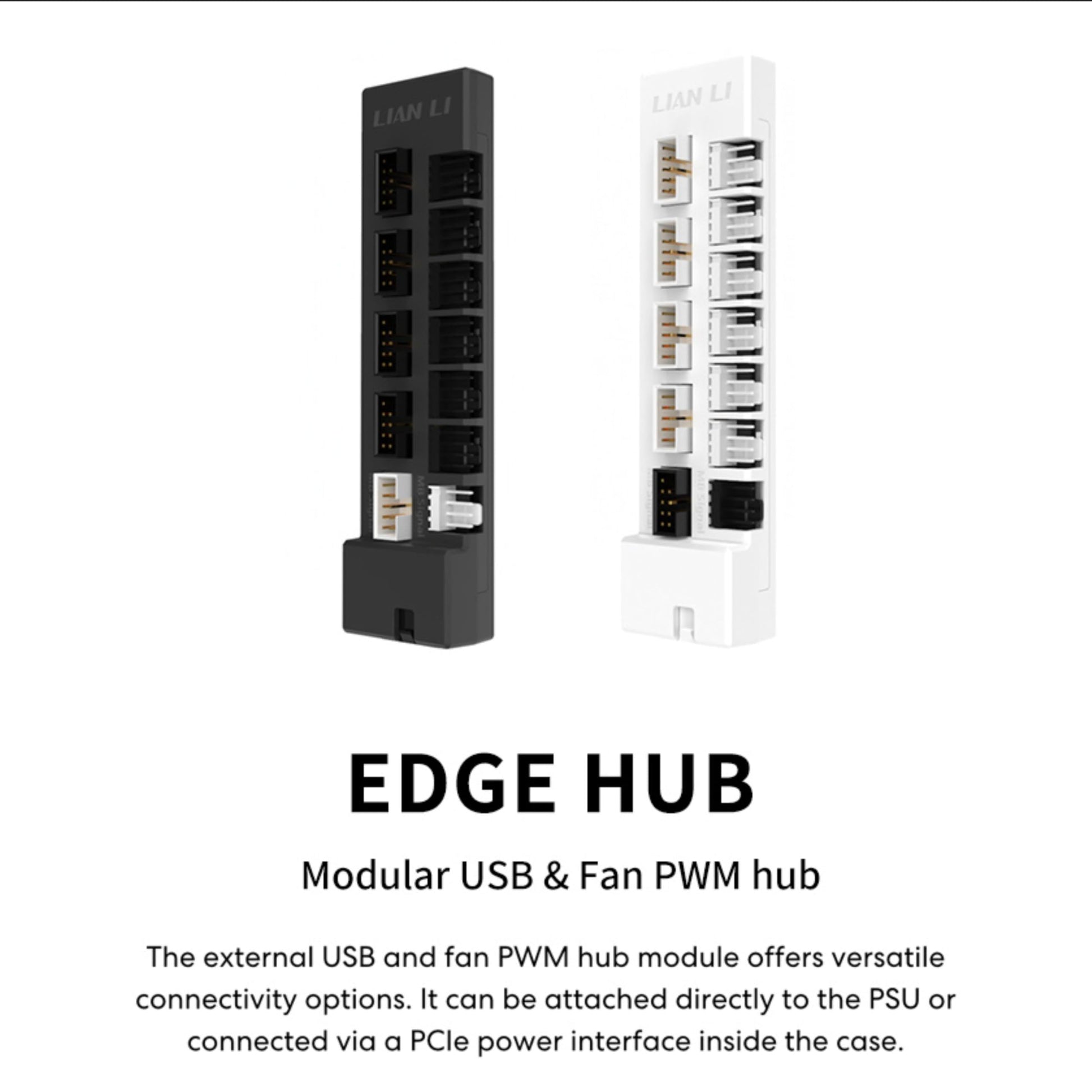 Lian Li Universal USB & PWM Hub de ventilador, driver de ventilador con 4 cabezales USB, 6 puertos de ventilador, montaje magnético, 5 V/4 pines, compatibilidad de carcasa universal para PSU/placa