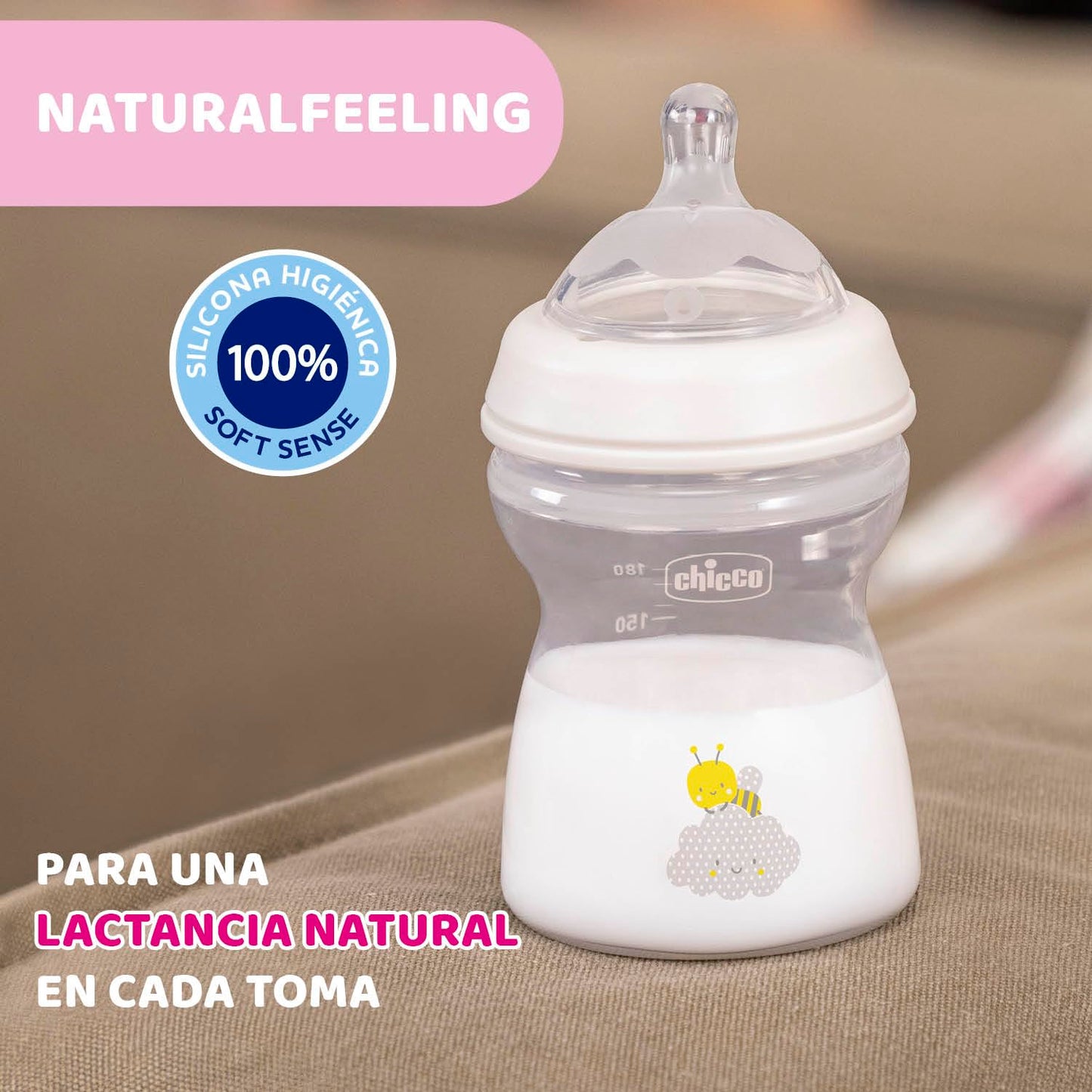 Chicco biberón Natural Feeling 250 ml para bebés