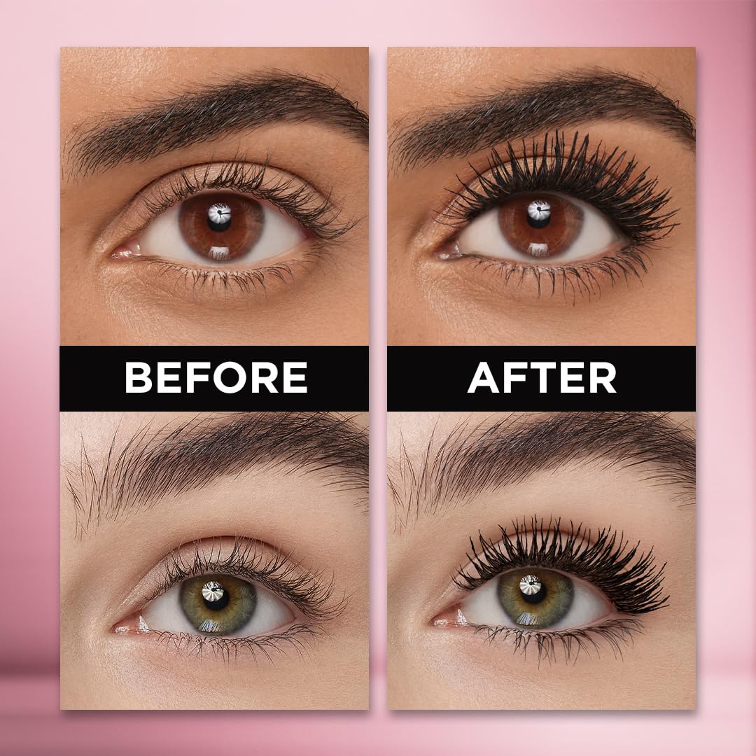 L'Oreal Paris Makeup Lash Paradise Mascara, Voluptuous Volume, Intense Length, Feathery Soft Full Lashes, No Smudging, No Clumping, Mystic Black, 0.28 fl. oz, Pack of 2