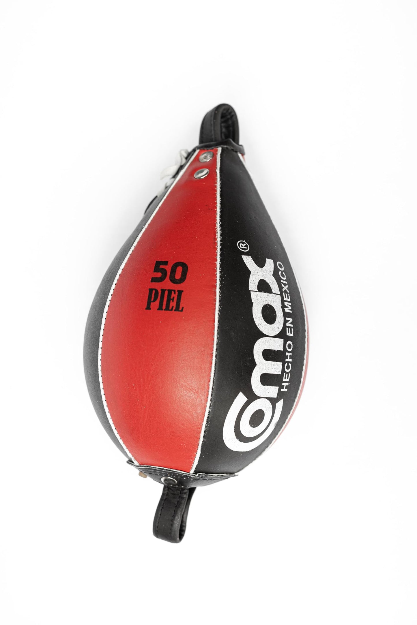 COMAX Pera de Box en Piel con Asa, Bolsa de Boxeo para Entrenamiento, Resiste el Uso Intensivo y Prolongado, Diseñada con 1 o 2 Asas para Ofrecer un Ajuste Seguro y Estable. (2 Asas, 50)