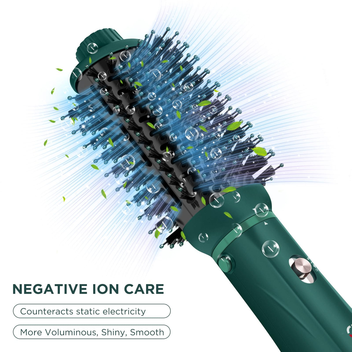 Cepillo Secador de Pelo IG INGLAM Titanio Ovalado con Difusor Iónico y Volumizador 4 en 1 Desmontable
