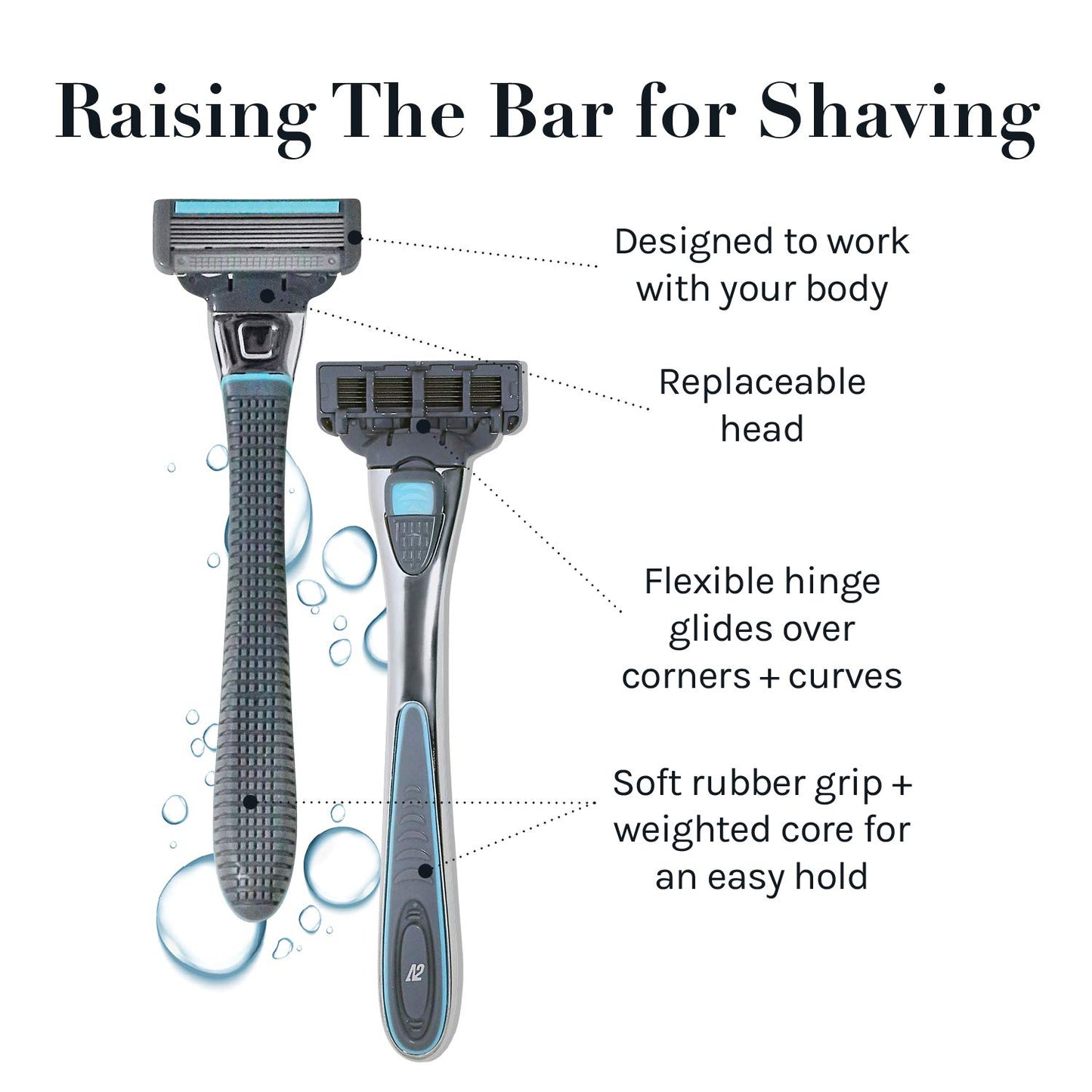 AOA Studio Cuchillas de afeitar para hombre, 8 recambios