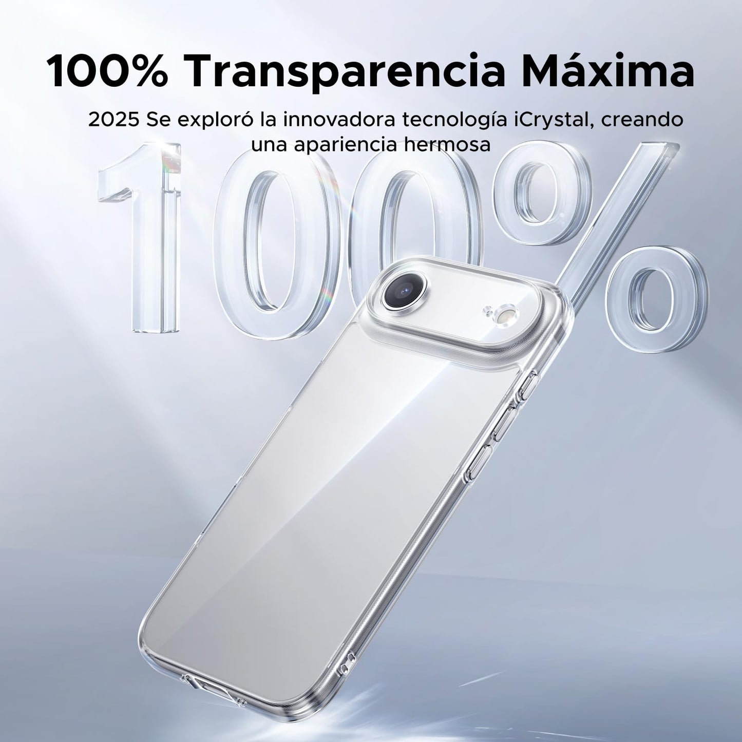 UGREEN Funda para iPhone Air, Transparente Carcasa de TPU, Anti-Amarillo Case, SGS 1.2 m Protección Anti-caídas, HD Bordes Suaves, Antiarañazos, Alta Transparencia con Cámaras Cubiertas
