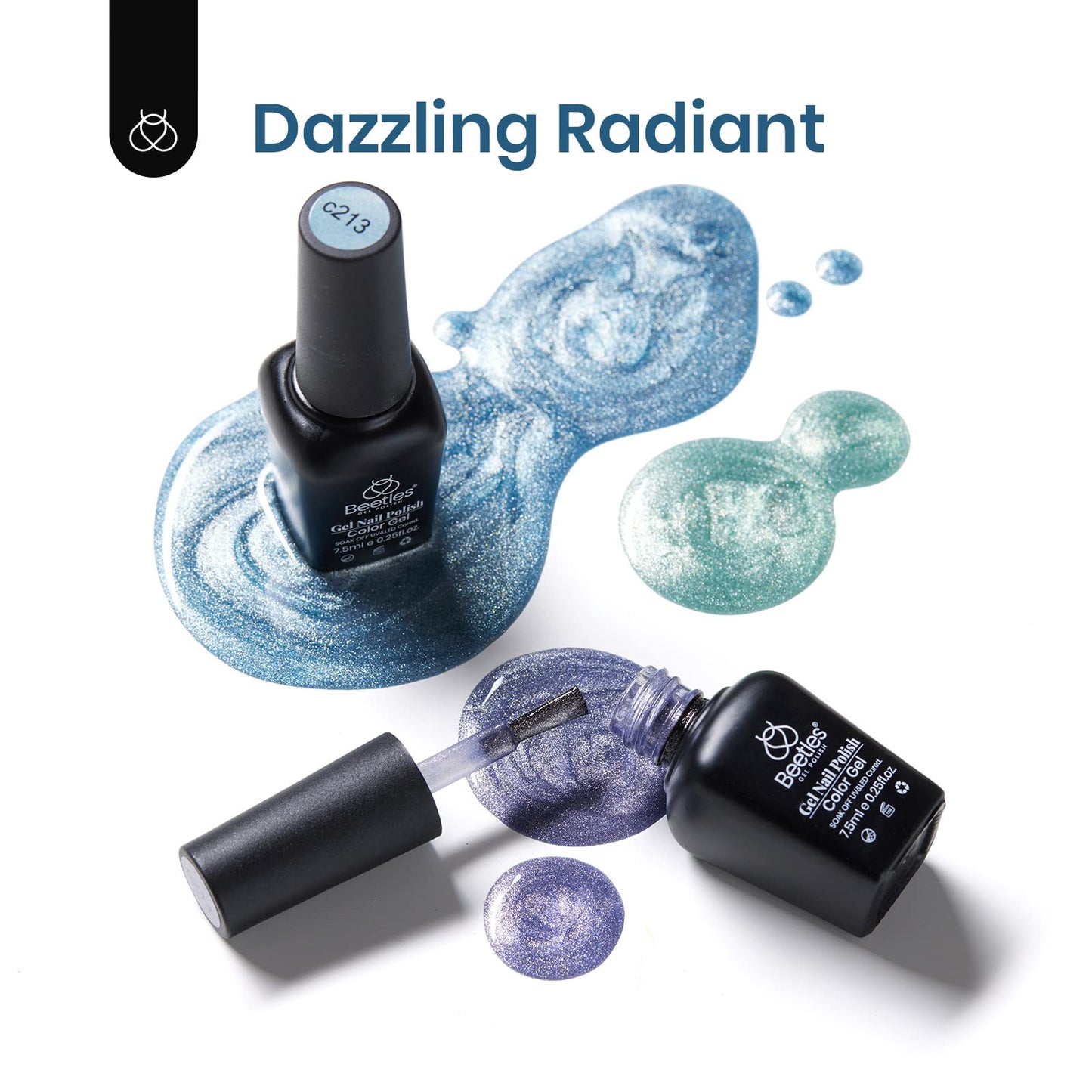 Escarabajos Kit de esmalte de uñas de gel de ojo de gato con brillo holográfico de 6 colores con imán Serie romántica de galaxias Juego de esmalte de uñas de gel con LED ultravioleta para el hogar DIY Manicura Salón de uñas Barniz Arte de uñas