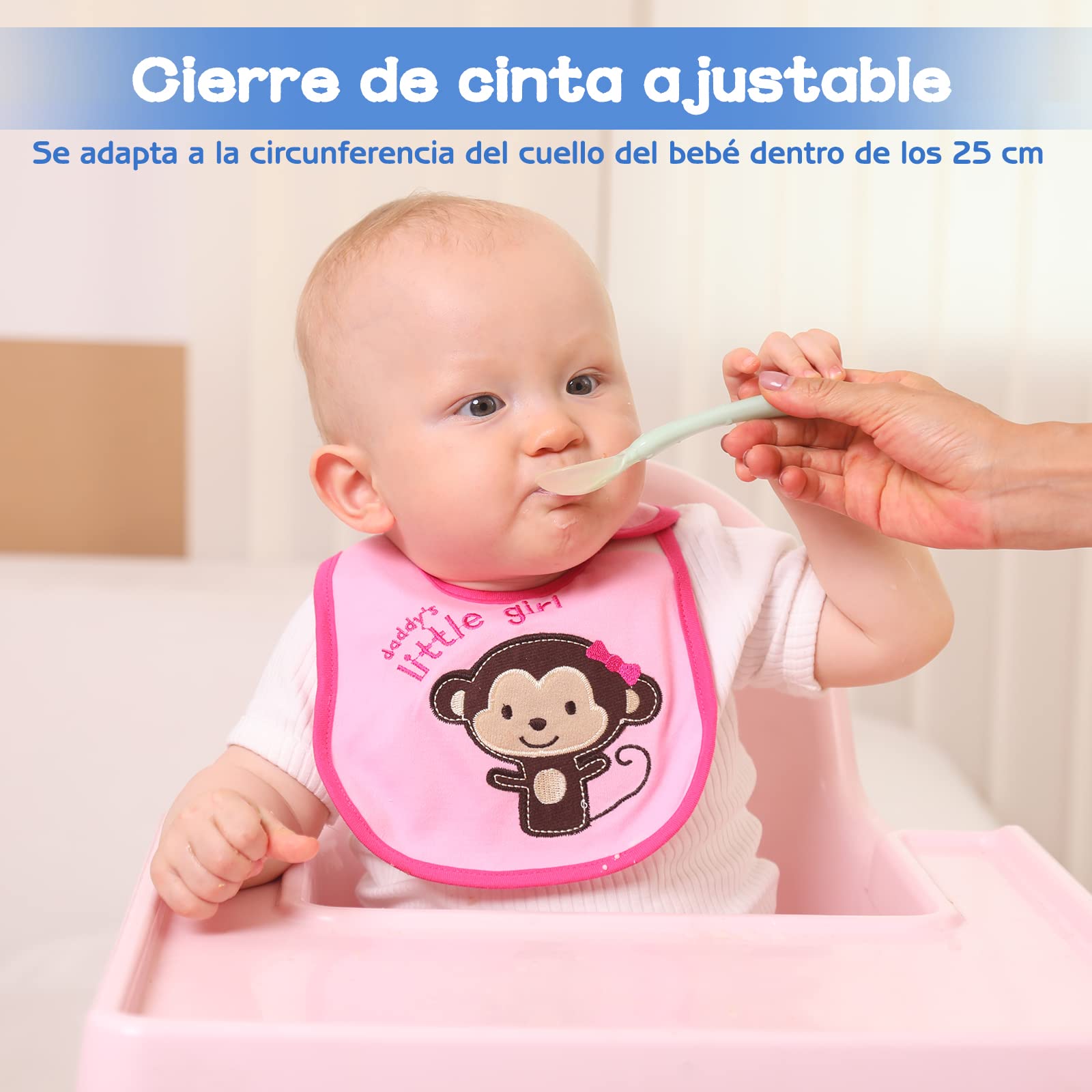 Lictin Baberos de Bebé-12pcs Baberos de Bebé para Niños Baberos de Bebé Impermeables con Diferentes Estampados Ajuste Unisexo para Bebé de 3-24 meses(Rosa)