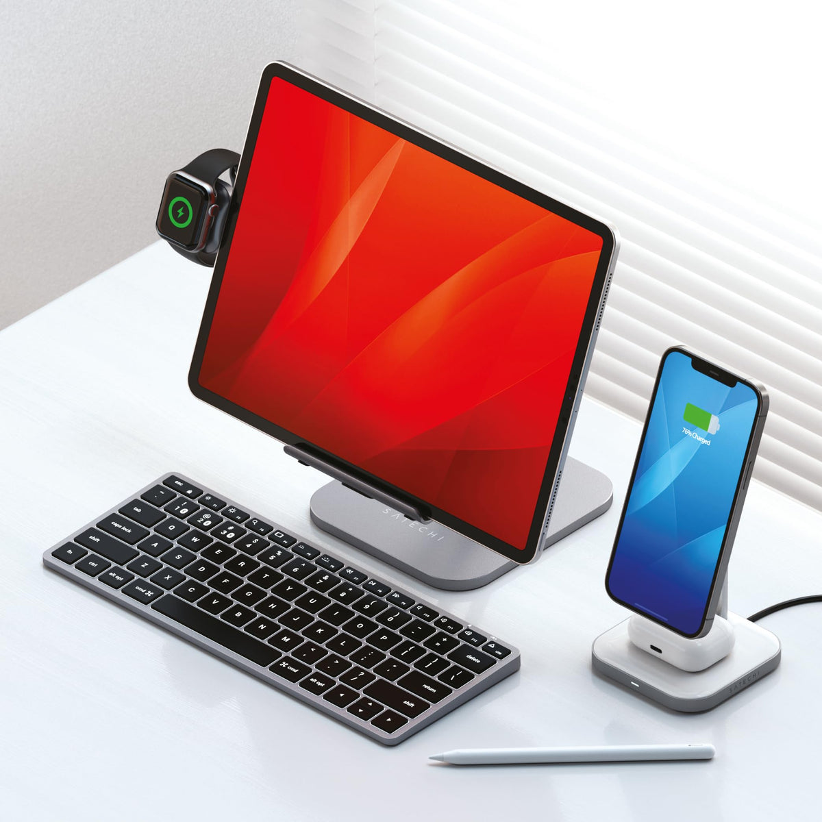 Teclado Bluetooth SATECHI Gris Espacial Retroiluminado Slim X1